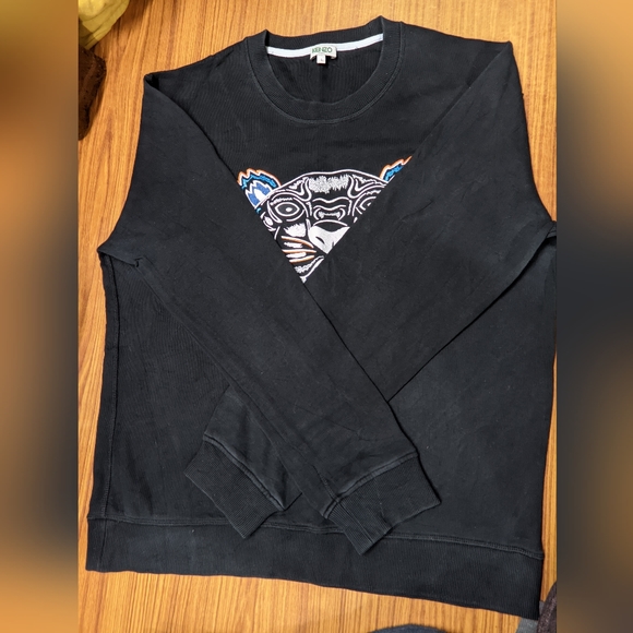 Kenzo Kenzo Paris Black Tiger Logo Crewneck Sweatshirt | - Picture 3 of 8